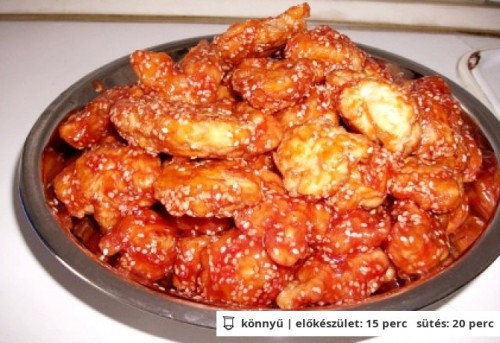 Kínai szezámmagos-ketchupos csirkemell 